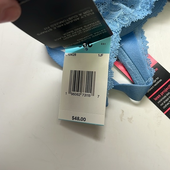 Women’s Lilyette Comfort Lace Minimizer Bra 38C, Blue Sky Ahead New With Tags! - Picture 6 of 9